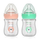 Glass Feeding Bottle Supplier - 150ML Wide Neck Anti Colic for Baby