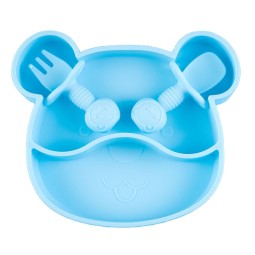 Kids Plate Supplier - Bamboo Wooden Animal Shape Divided Suction Plate