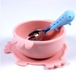 Baby Feeding Set Supplier - Silicone Bowl with Strong Suction Base Spoon