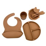 Baby Feeding Set Factory - Collapsible Dish Bibs Suction Plate Bowl Spoon