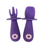Fork Spoon Set Supplier - Silicone for Toddlers Short Handle Customizable