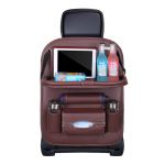Car Seat Protector Manufacturer - Leather Organizer with Foldable Table