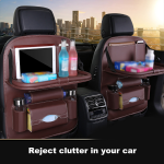 Car Seat Protector Manufacturer - Leather Organizer with Foldable Table