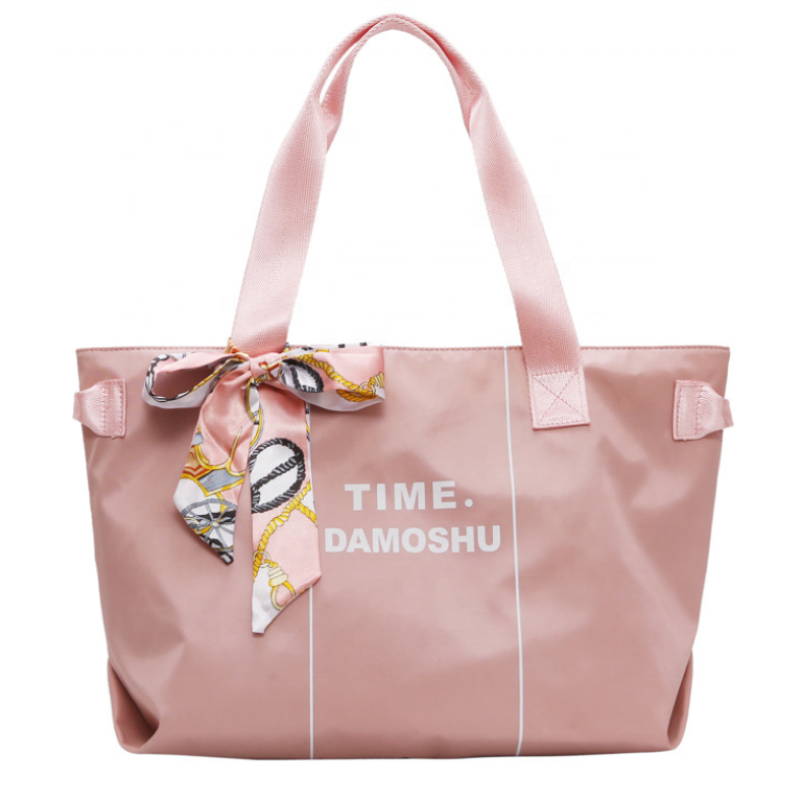 Shoulder Bag Supplier - Nylon Waterproof Multi Pocket Tote with Scarves