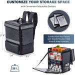 Food Delivery Backpack Supplier - Custom Cooler with Adjustable Dividers
