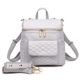 Luxury Diaper Bag Manufacturer - Vegan Leather Diamond Quilted Backpack