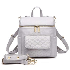 Luxury Diaper Bag Manufacturer - Vegan Leather Diamond Quilted Backpack