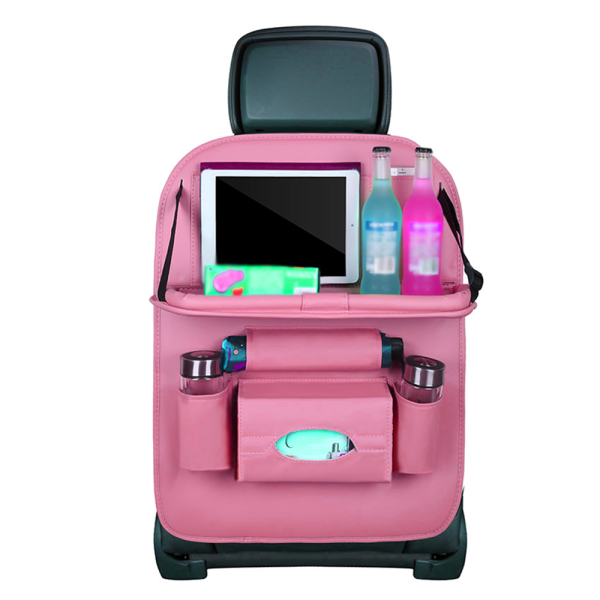 Car Seat Protector Manufacturer - Leather Organizer with Foldable Table