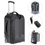 Camera Backpack Factory - 2-in-1 Convertible Wheeled Trolley Case