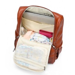 Diaper Backpack Factory - PU Leather Multi-Function Maternity Bag