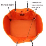 Beach Bag Factory - Neoprene Tote with Inner Pocket Movable Board