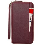 Travel Wallet Factory - Foldable Saffiano Leather Credit Card Case