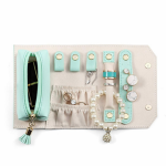 Jewelry Case Supplier - Portable Rolling Vegan Leather Travel Bag