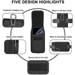 Phone Pouch Manufacturer - Nylon Holster Case with Belt Clip Wholesale