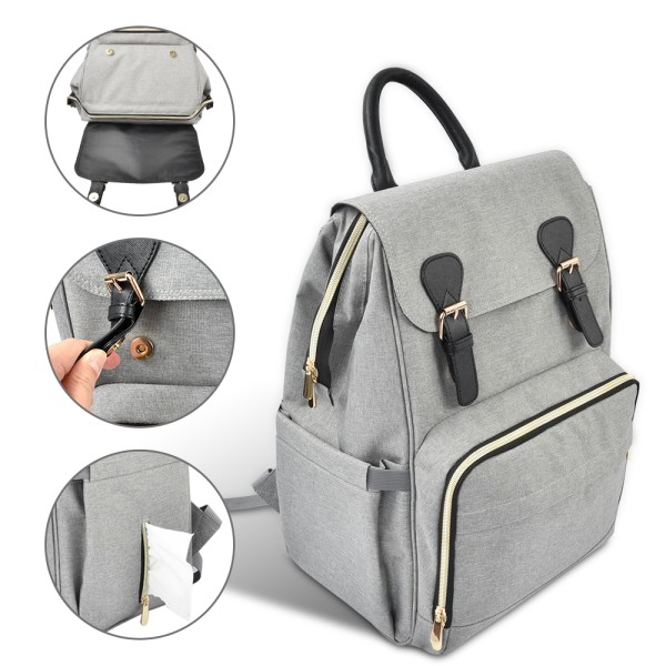 Mommy Bag Supplier - UV Light Fresh-Keeping Compartment Diaper Bag