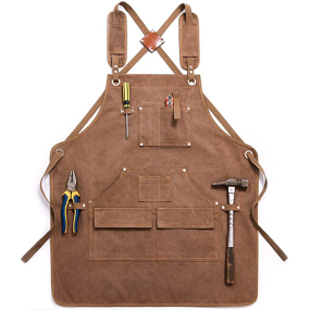 Tool Apron Manufacturer - Custom Mens Waxed Canvas Utility Shop Apron