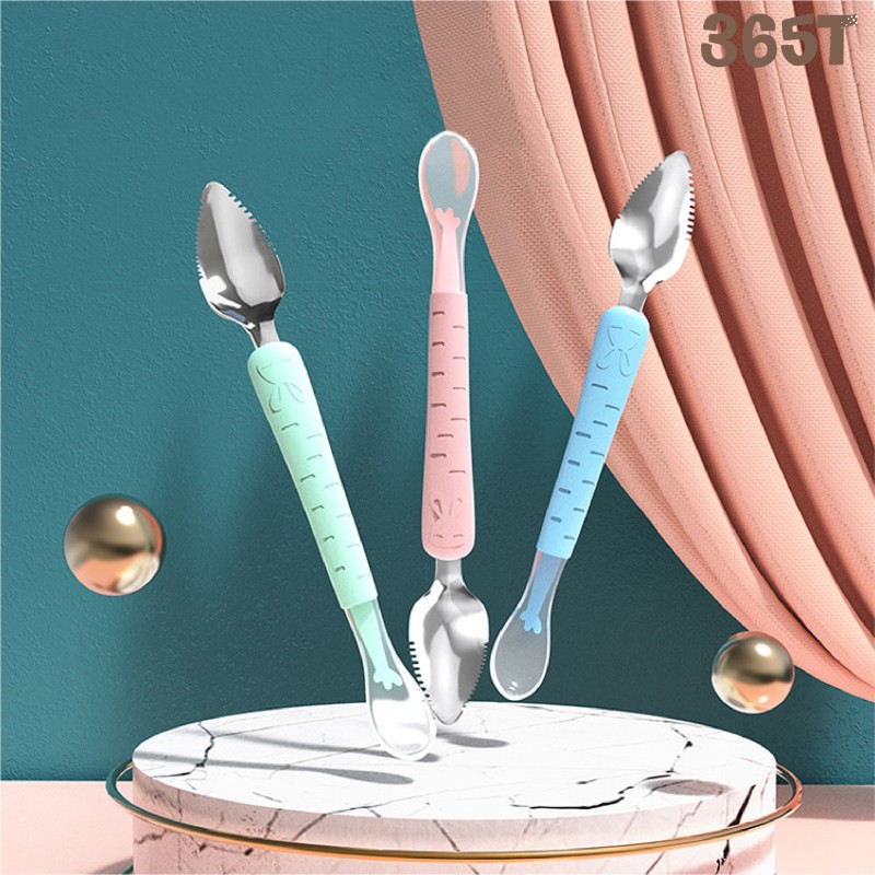 Kitchen Tool Supplier - Double Head Stainless Steel Fruit Scraper Multi-function