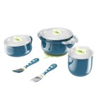 Baby Tableware Set Supplier - 5 Piece Non-Toxic Stainless Steel Dining Set
