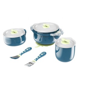Baby Tableware Set Supplier - 5 Piece Non-Toxic Stainless Steel Dining Set