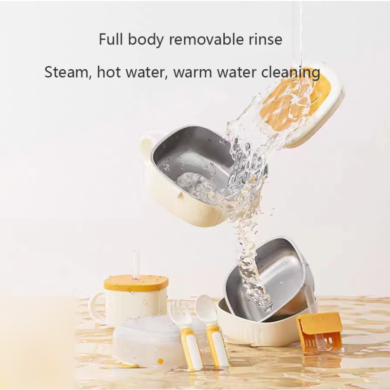 Children Tableware Set Factory - Portable Stainless Steel Feeding Set for Kids