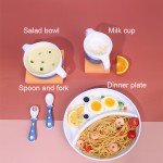 Baby Dining Set Supplier - 5 Piece Divided Plate Bowl Toddler Feeding Set