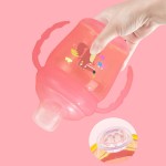 Baby Sippy Cup Manufacturer - 280ml PP Plastic Blue Straw