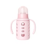 Glass Baby Feeding Bottle Supplier - 120ml Anti Fall Anti Scald