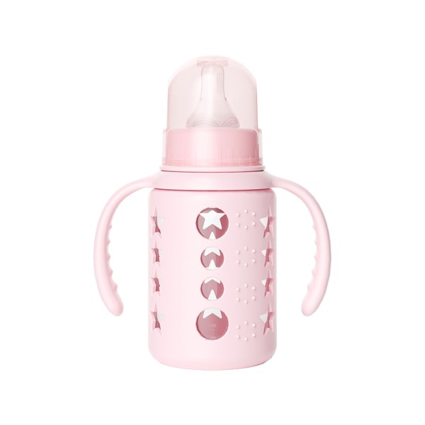 Glass Baby Feeding Bottle Supplier - 120ml Anti Fall Anti Scald