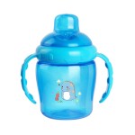Baby Sippy Cup Manufacturer - 280ml PP Plastic Blue Straw