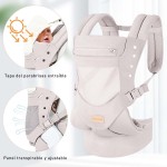Baby Carrier Supplier - Grey Breathable Adjustable Portable Infant Holder