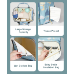 Mommy Bag Factory - Colorful Patterned Travel Diaper Backpack