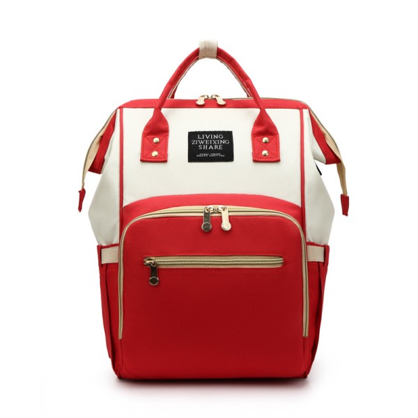 Diaper Bag Supplier - Color Patchwork Portable Foldable Travel Backpack