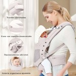Baby Carrier Supplier - Grey Breathable Adjustable Portable Infant Holder