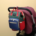 Diaper Bag Supplier - Color Patchwork Portable Foldable Travel Backpack