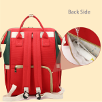 Diaper Bag Supplier - Color Patchwork Portable Foldable Travel Backpack