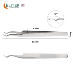 Silver Coated Eyelash Tweezer Manufacturer - OEM/ODM Small Pointed Tip Customizable
