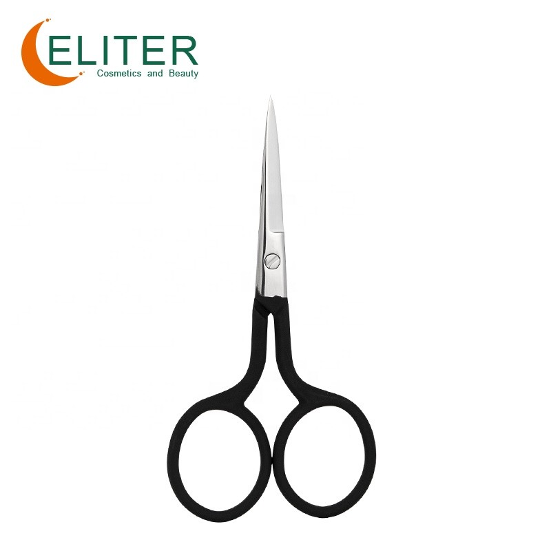 Professional Manicure Scissors Manufacturer - OEM/ODM Wholesale Black Rubberized Embroidery