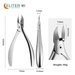 Powder Casting Cuticle Nipper Manufacturer - OEM/ODM 4Cr Steel Ingrown Toenail Clipper