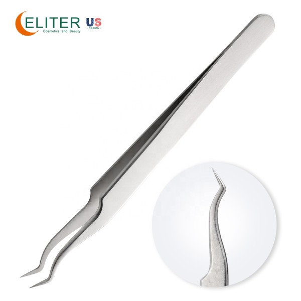 Silver Coated Eyelash Tweezer Manufacturer - OEM/ODM Small Pointed Tip Customizable
