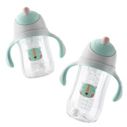 Tritan Bottle Supplier - Wide Neck Sipper Cup with Silicone Straw