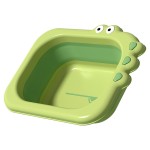 Baby Washbasin Supplier - Cartoon Shaped Foldable Plastic Foot Bath