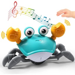 Electronic Toy Factory - New Walking Wind up Crab with Music LED