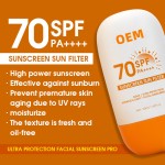 Sunscreen Factory - Korean SPF70 PA+++ Cruelty-Free UV Protection