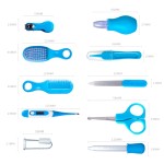 Baby Grooming Set Factory - Safe Silicone with Thermometer Kit