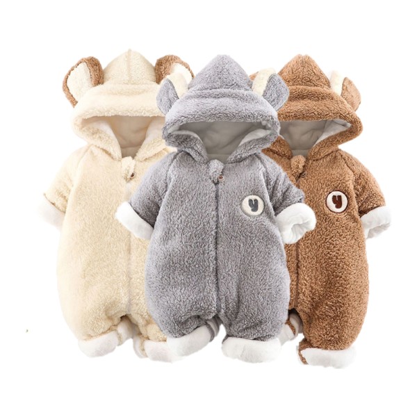 Winter Jumpsuit Supplier - 2023 New Design Bear Hooded 0-1 Years