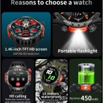 Smart Watch Manufacturer - OEM/ODM IP68 Waterproof LED Flashlight Large Battery