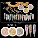 新LZ 3D日本钉艺术26字母合金珠宝钉钻黑色钉艺术网红色枪