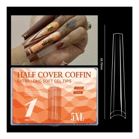 Competitive Price Ultra Long French Nail Half-Stick 180PCS Boxed 5XL Traceless Full Patch Manicure Easy Application on Fingers