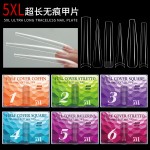 极具竞争力的价格超长法国指甲半棒180PCS盒装5XL无痕迹全补丁美甲易于应用在手指上