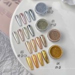 指甲魔镜粉新超级亮精致珠光金银色闪光辣妹风格个性化先进